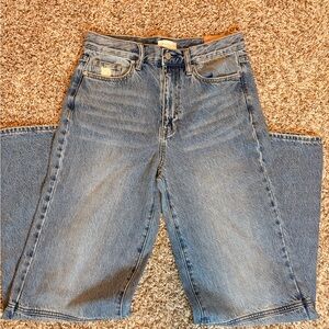 PacSun Medium Blue Wide-Leg High-Rise Jeans